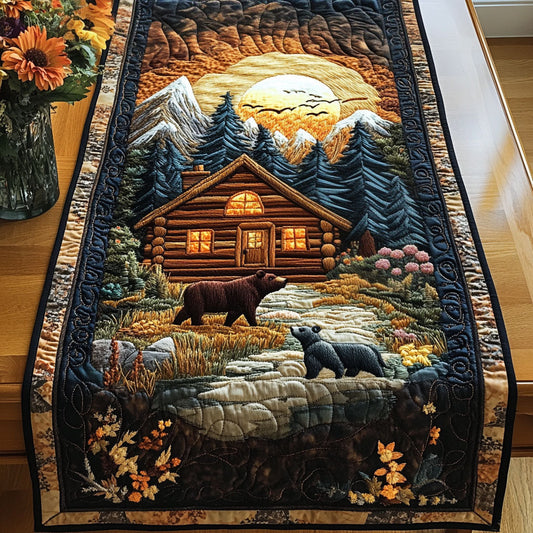 Moonlit Wilderness Quilted Table Runner NCU0NT4691