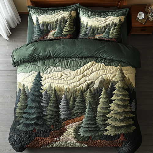 Moonlit Woods 3-Piece Quilted Bedding Set NCU0VH2359