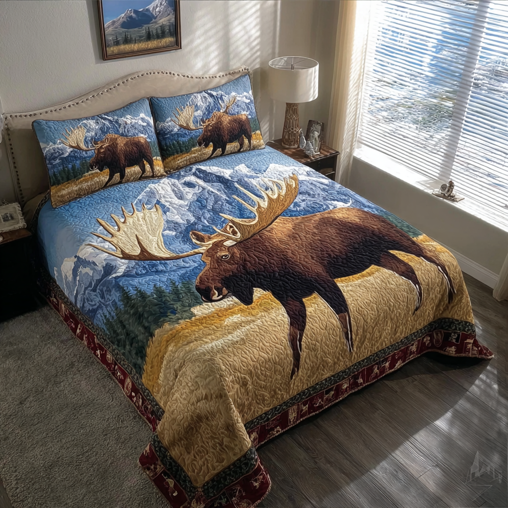 Moose Creek 3-Piece Quilted Bedding Set NCU0DK10620