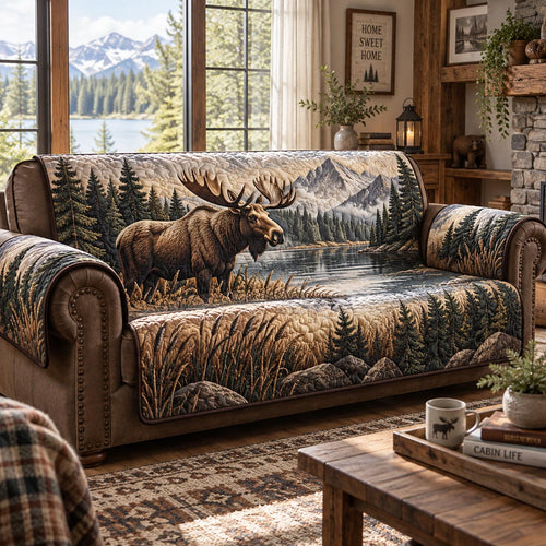 Moose Mountain Creek Quilted Sofa Cover NCU0DV10097