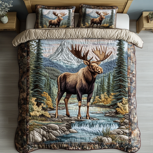 Moose Ridge 3-Piece Quilted Bedding Set NCU0DK7598
