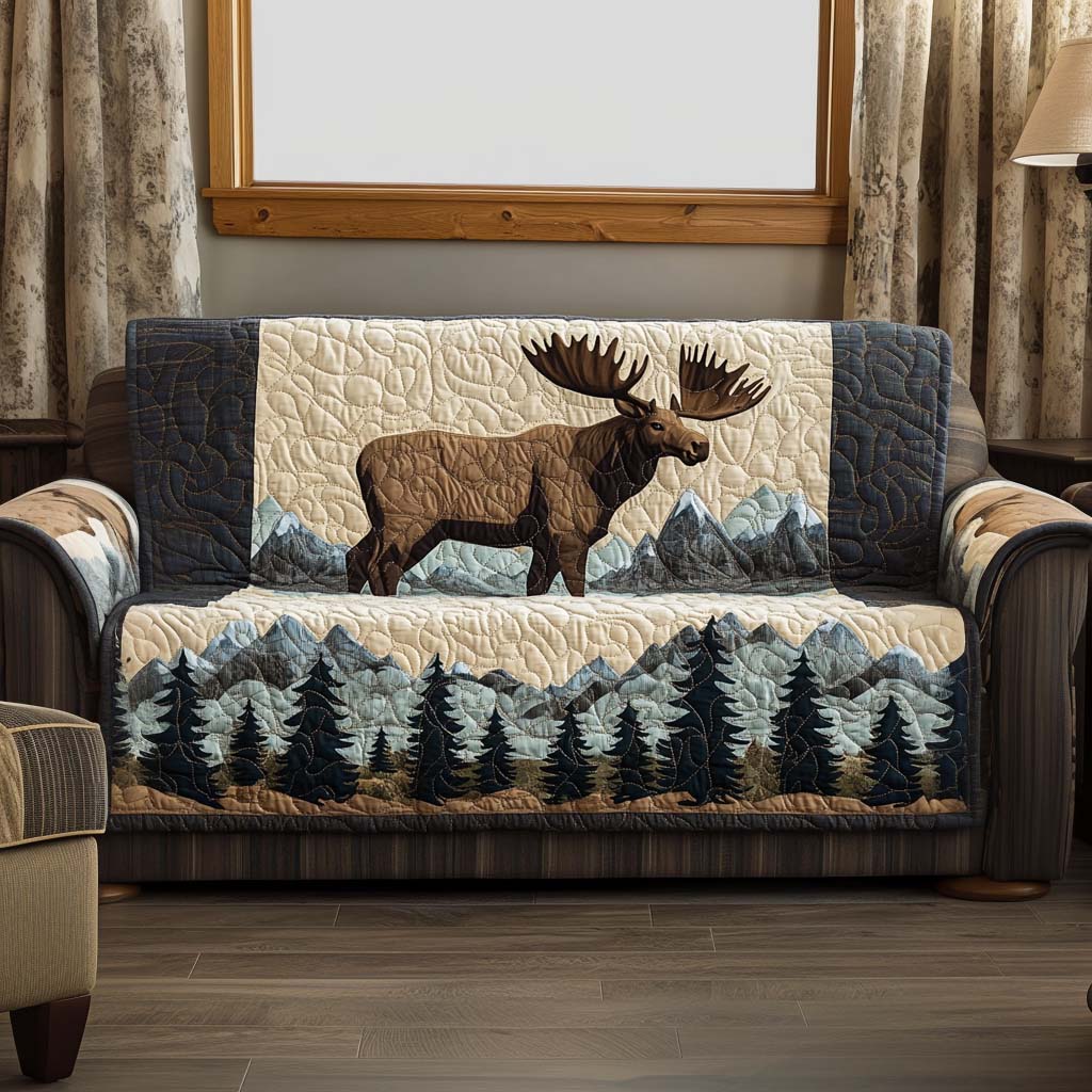 Moose Trail Quilted Sofa Cover NCU0NT10665