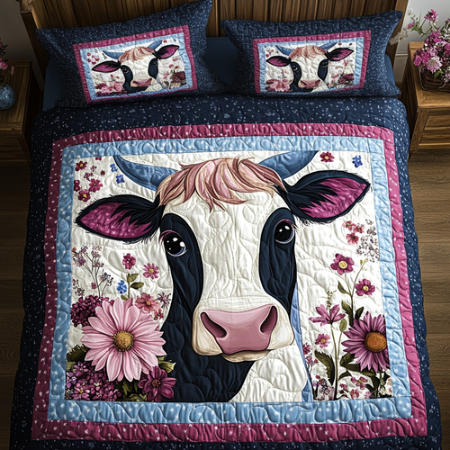 Mootiful Dreams 3-Piece Quilted Bedding Set NCU0TL2379