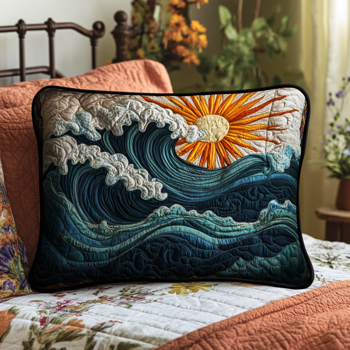 Morning Rays Quilted Bedding Pillow Case NCU0NT3317