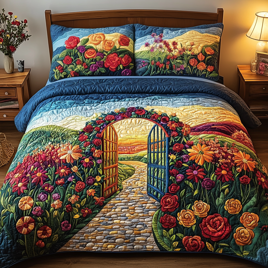 Garden 3-Piece Quilted Bedding Set NCU0VT212