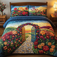 Morning Blossom 3-Piece Quilted Bedding Set NCU0VL2584