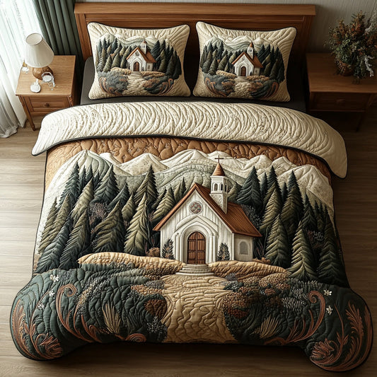 Morning Chapel 3-Piece Quilted Bedding Set NCU0DV6558
