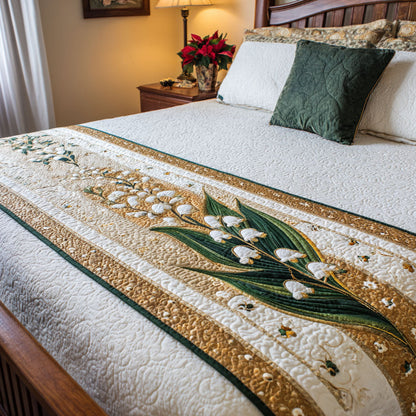 Morning Dew Garden Quilted Bed Runner NCU0PT11164