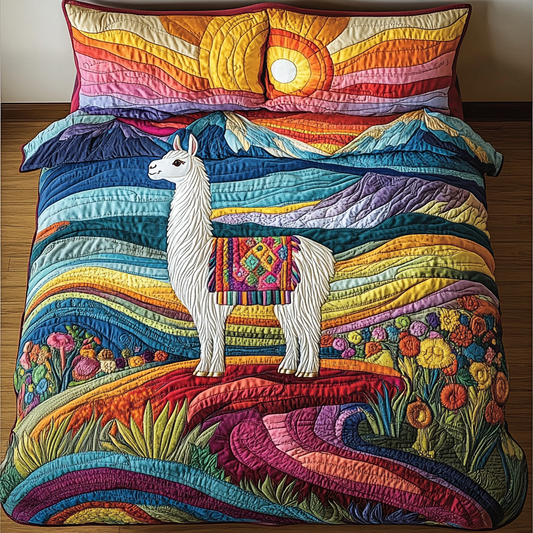 Morning Glow 3-Piece Quilted Bedding Set NCU0VH5801