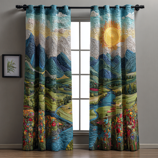 Morning Glow Quilted Curtains NCU0DK10968