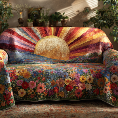 Morning Glow Quilted Sofa Cover NCU0DK10849