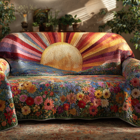 Morning Glow Quilted Sofa Cover NCU0DK10849