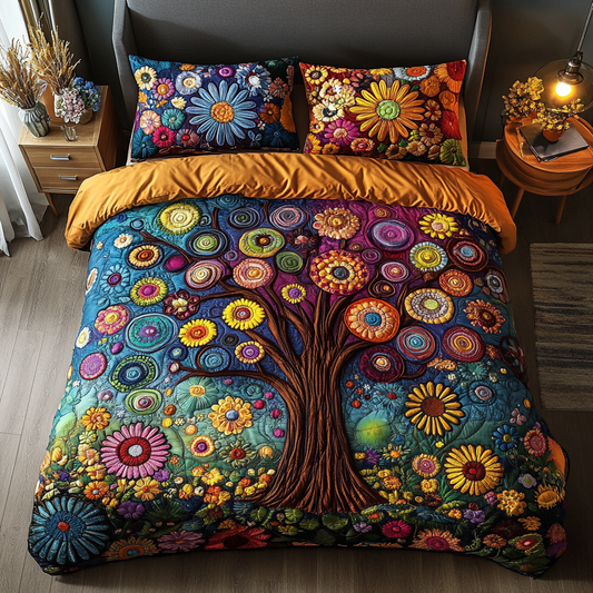 Morning Meadow 3-Piece Quilted Bedding Set NCU0VH2589