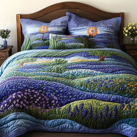 Morning Meadow 3-Piece Quilted Bedding Set NCU0VH4423