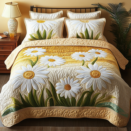 Morning Meadow 3-Piece Quilted Bedding Set NCU0VH4963