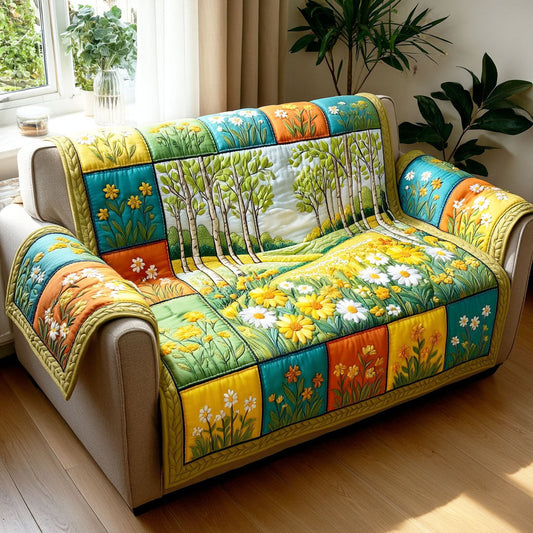 Morning Meadow Quilted Sofa Cover NCU0TD2267