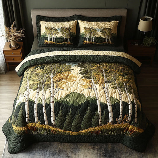 Morning Mist 3-Piece Quilted Bedding Set NCU0NT6439