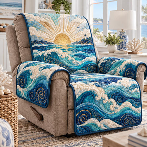 Morning Ocean Glow Quilted Sofa Cover NCU0DV10363