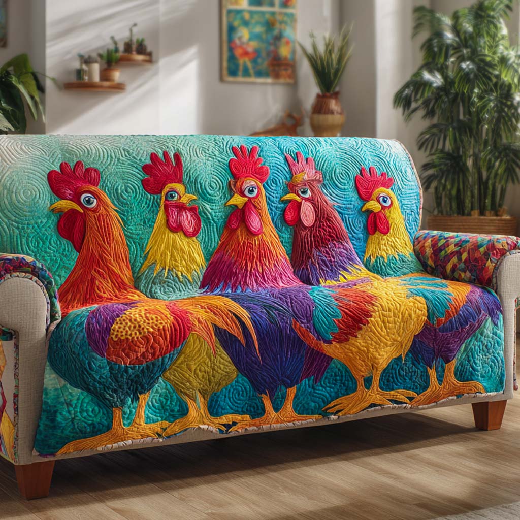 Morning Parade Quilted Sofa Cover NCU0XD1325