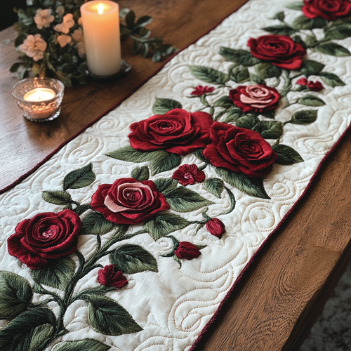 Morning Petal Quilted Table Runner NCU0VH5501