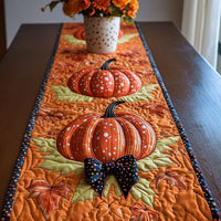 Morning Pumpkin Glow Quilted Table Runner NCU0NT8414