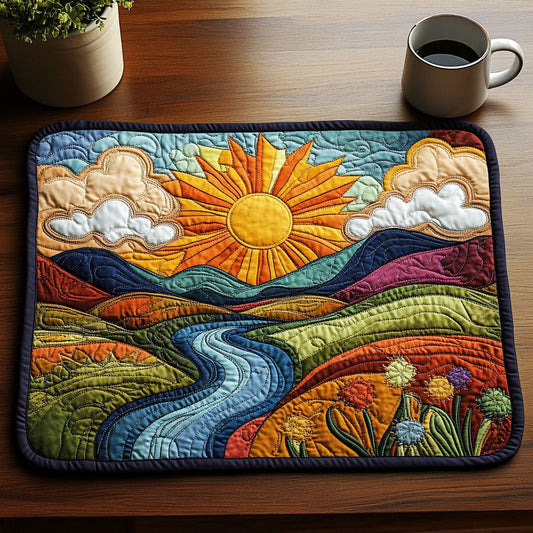 Morning Sunburst Quilted Placemat NCU0NT3438