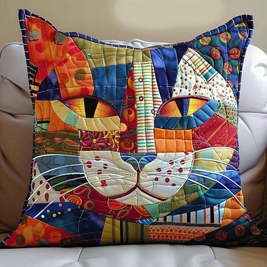 Mosaic Feline Quilted Pillow Case NCU0NT056