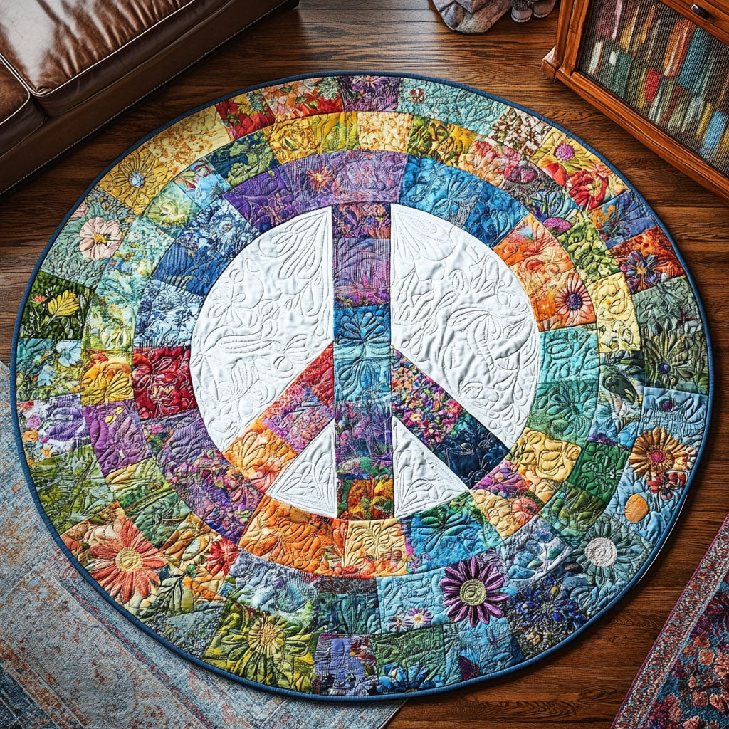 Mosaic of Love Quilted Round Mat NCU0PT4753