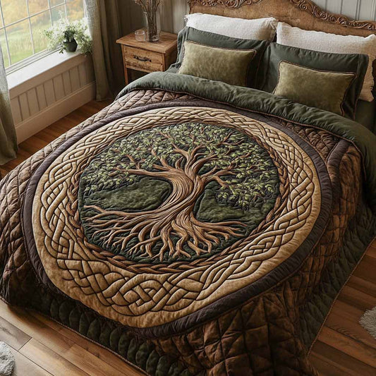 Moss Circle Quilted Blanket NCU0XD2690