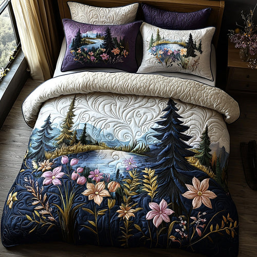 Mosslight 3-Piece Quilted Bedding Set NCU0DV7088