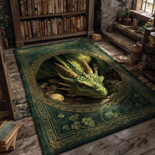 Mossy Dragon Guardian Area Rug NCU0HH1871