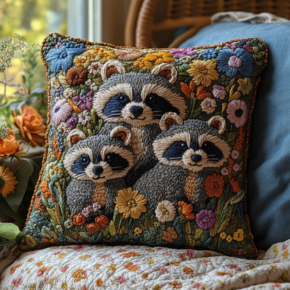 Mossy Hollow Raccoon Quilted Pillow Case NCU0DV4254