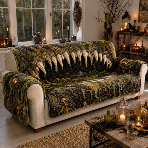 Mossy Swamp Monster Mouth Quilted Sofa Cover NCU0DV10002