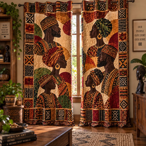 Motherland Mosaic V2 Quilted Curtains NCU0PT12145