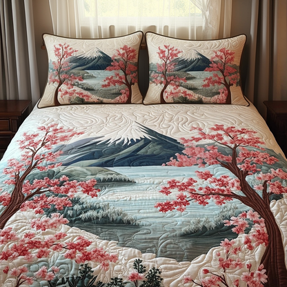 Mount Fuji Miracle 3-Piece Quilted Bedding Set NCU0DV5444