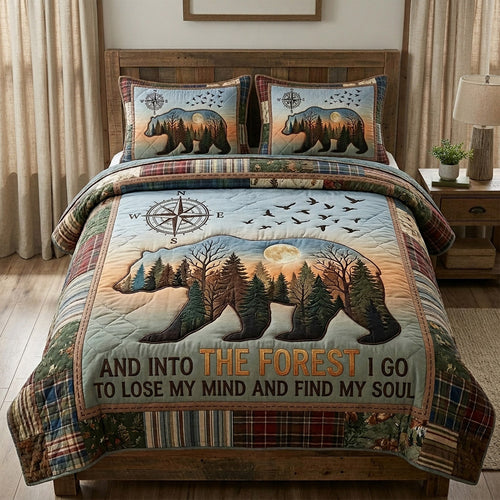 Mountain Pines 3-Piece Quilted Bedding Set NCU0DV9709