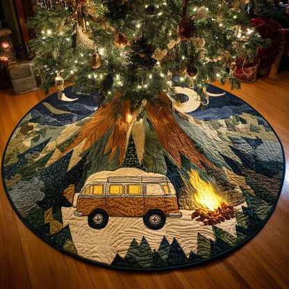 Mountain Adventure Christmas Quilted Tree Skirt NCU0TV1344