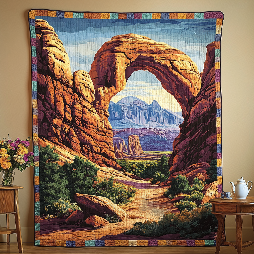 Mountain Archways Art Quilt Hanging NCU0TL960