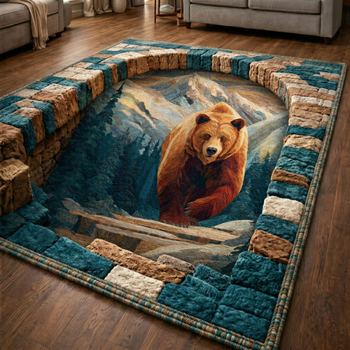 Mountain Bear Area Rug NCU0NT12442
