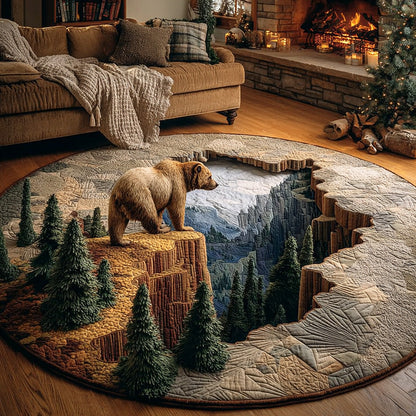 Mountain Bear Quilted Round Mat NCU0TD2062