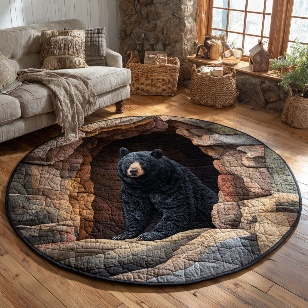 Mountain Bear Quilted Round Mat NCU0TV1437