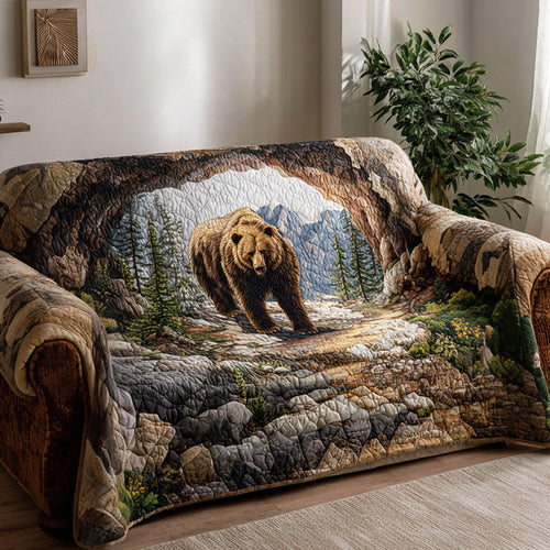 Mountain Bear Quilted Sofa Cover NCU0TV1405