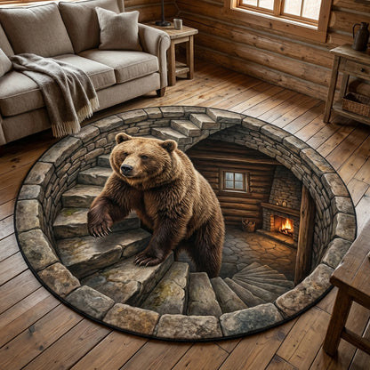 Mountain Bear Round Carpet NCU0TV1816