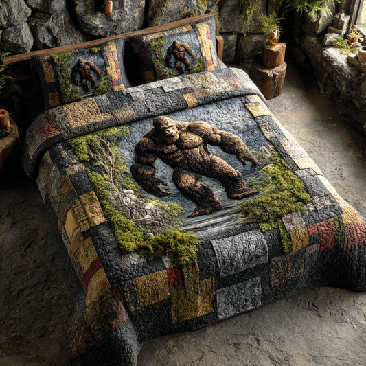 Mountain Bigfoot 3-Piece Quilted Bedding Set NCU0TD2457