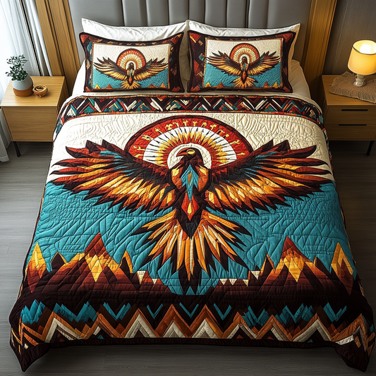 Mountain Blaze 3-Piece Quilted Bedding Set NCU0VH2637