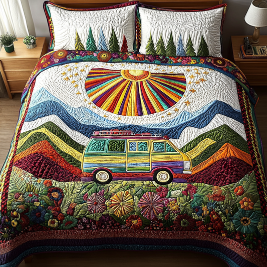 Mountain Bliss 3-Piece Quilted Bedding Set NCU0DK4345