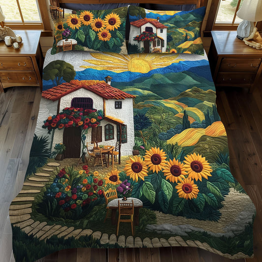 Mountain Bloom 3-Piece Quilted Bedding Set NCU0PT5780