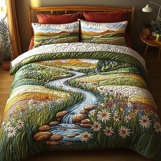 Mountain Breeze 3-Piece Quilted Bedding Set NCU0DK6143