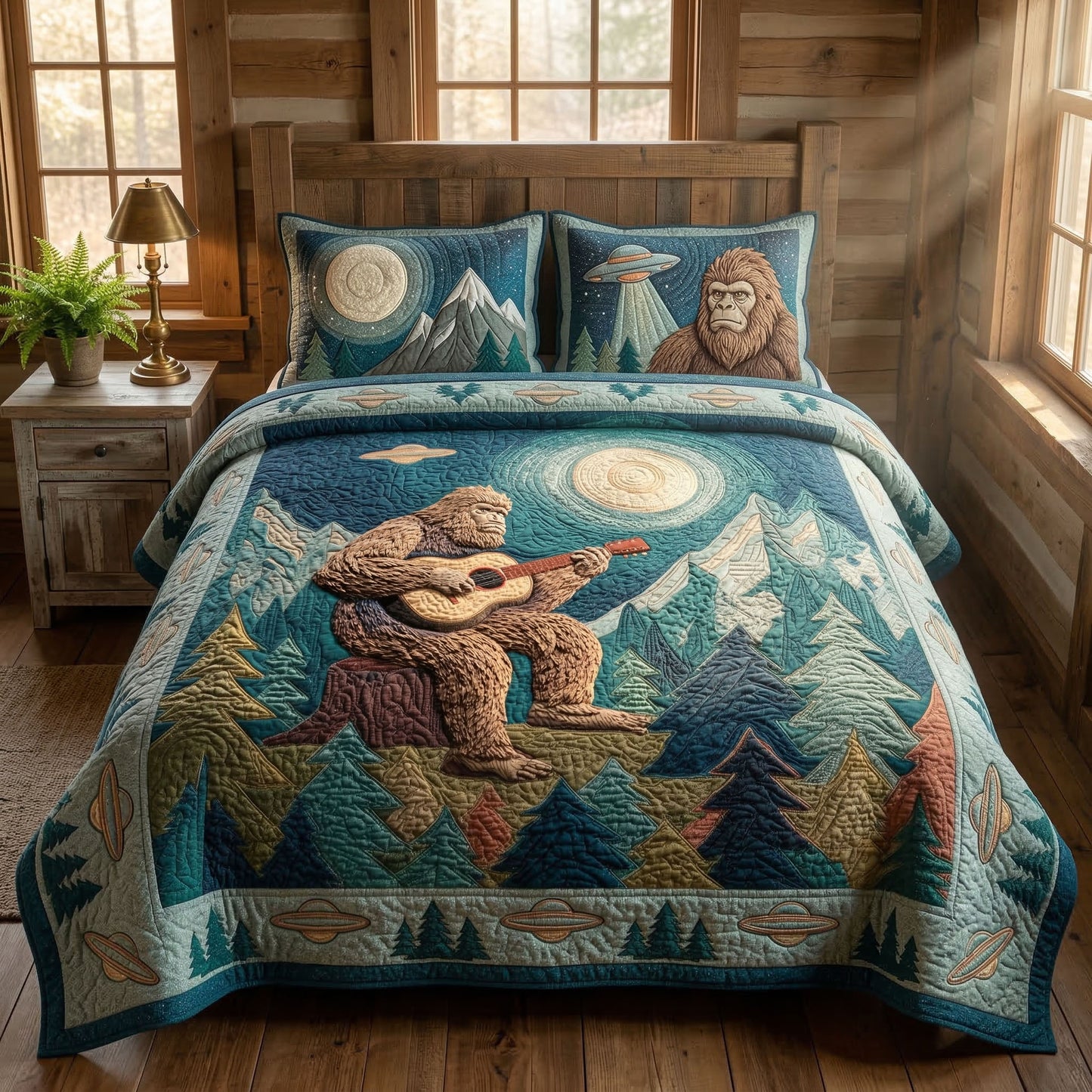 Mountain Camp 3-Piece Quilted Bedding Set NCU0NT12592