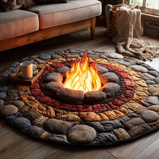 Mountain Camp Circle Quilted Round Mat NCU0TD1655